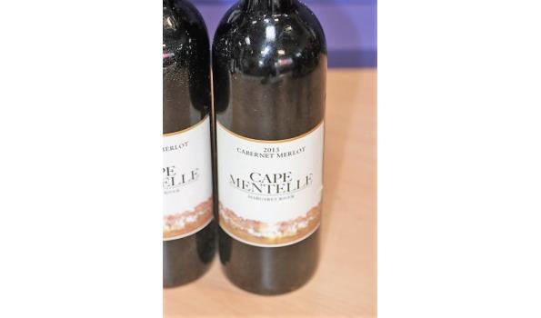 3 flessen à 75cl rode wijn CAPE MENTELLE, cabernet merlot 2013, Australie